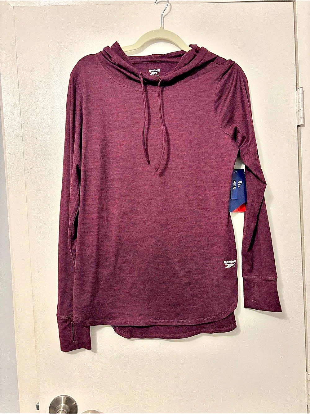 Reebok Hoodie Long Sleeve Purple Medium